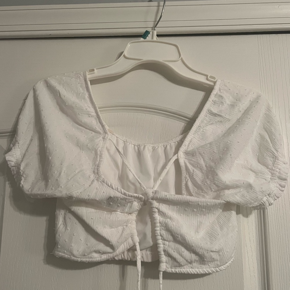 Hollister Puff Sleeve Crop Top